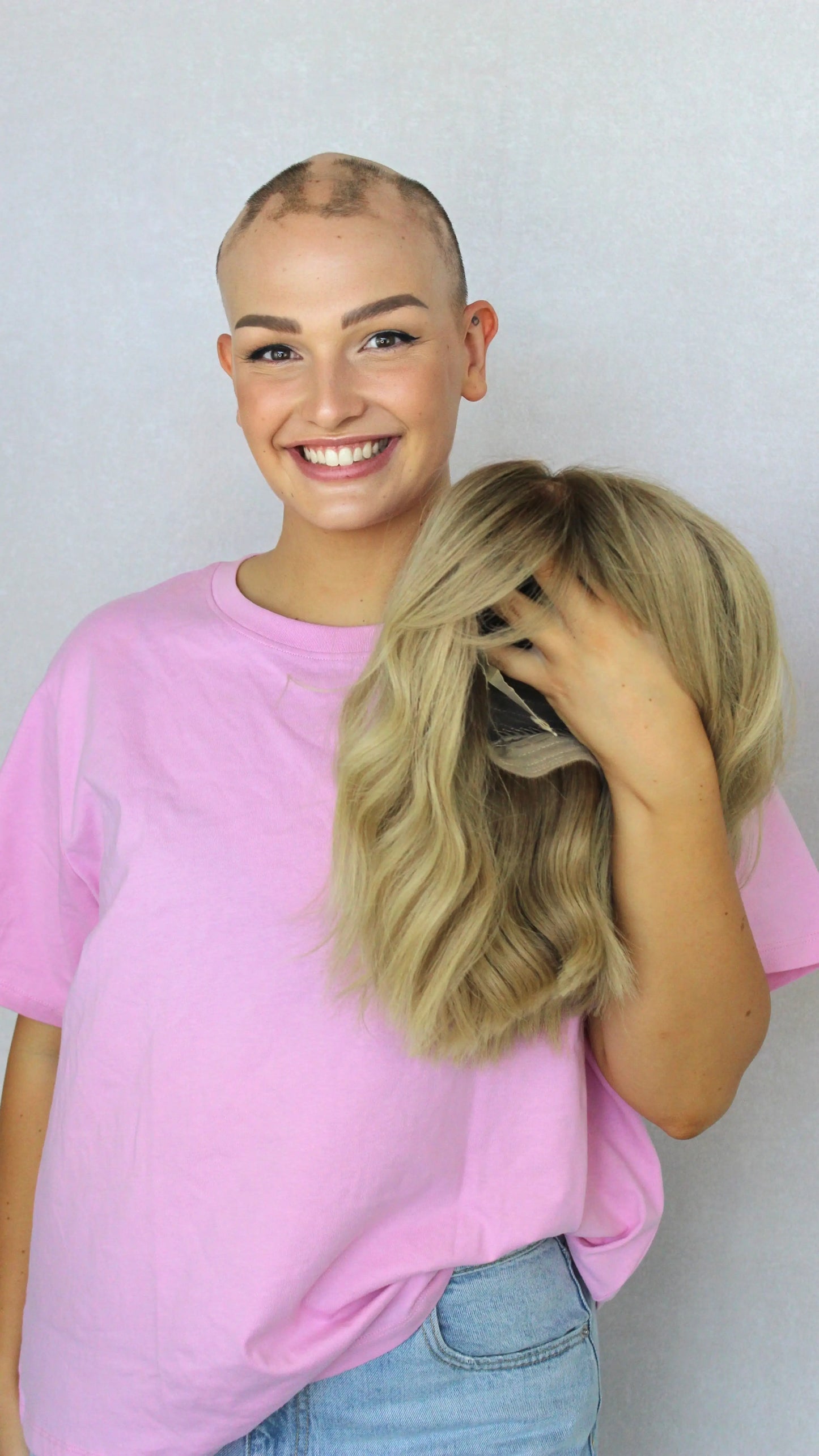 Warm Ombre Blonde– 14" Human Hair Lace Front Wig- Colour: Summer