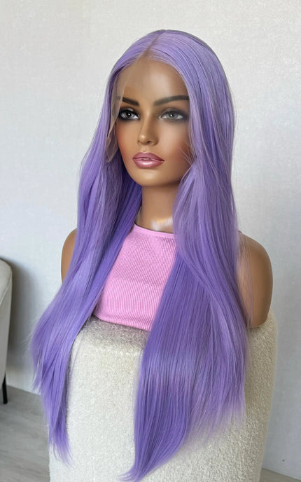 Cosplay Long Purple Lace Front Synthetic Wig – Rumi