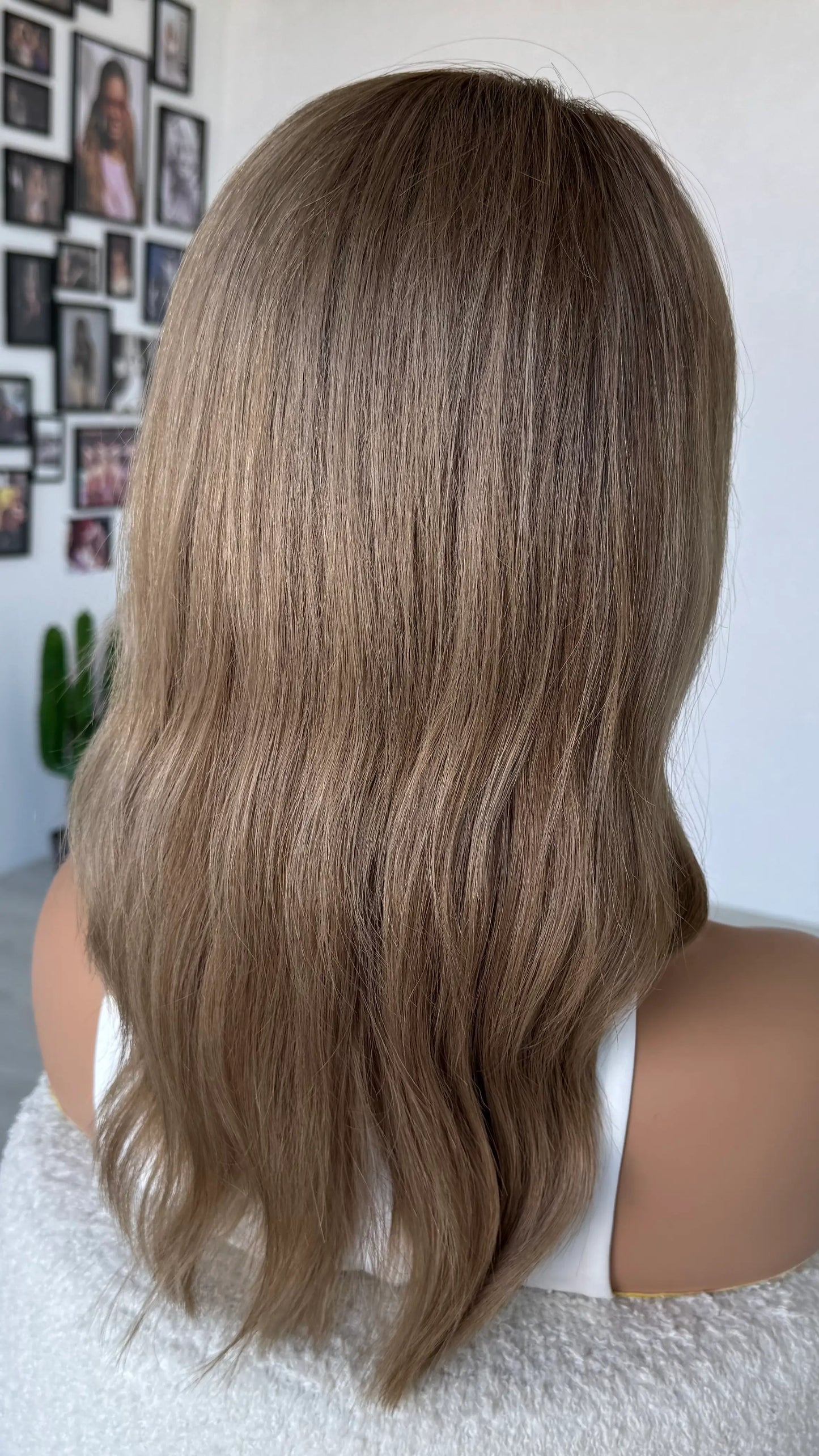 SALE- 16 INCH - SOFT OMBRE WITH MONEY PIECE - HUMAN HAIR LACE FRONT WIG