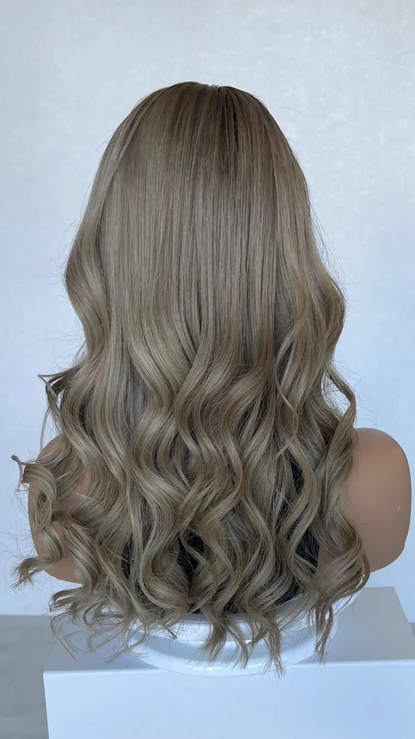 Ash Beige Blonde with Highlights –20" Human Hair Lace Front Wig- Colour: Samantha