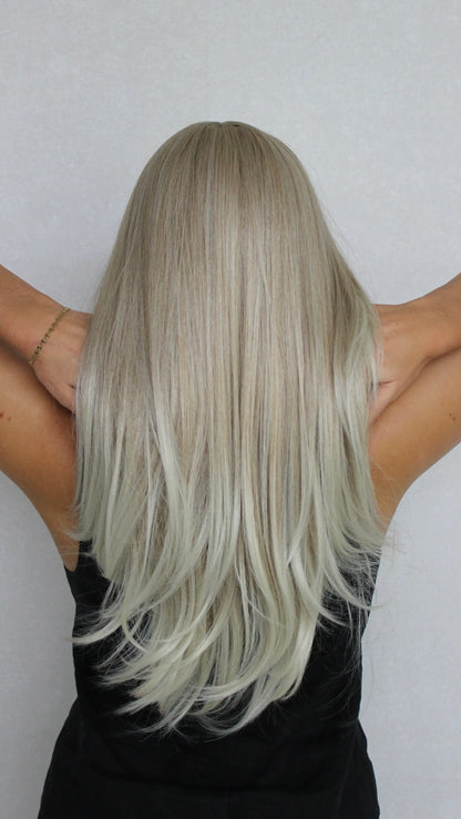 Bright Creamy Blonde Lace Front Layered Synthetic – Tinker