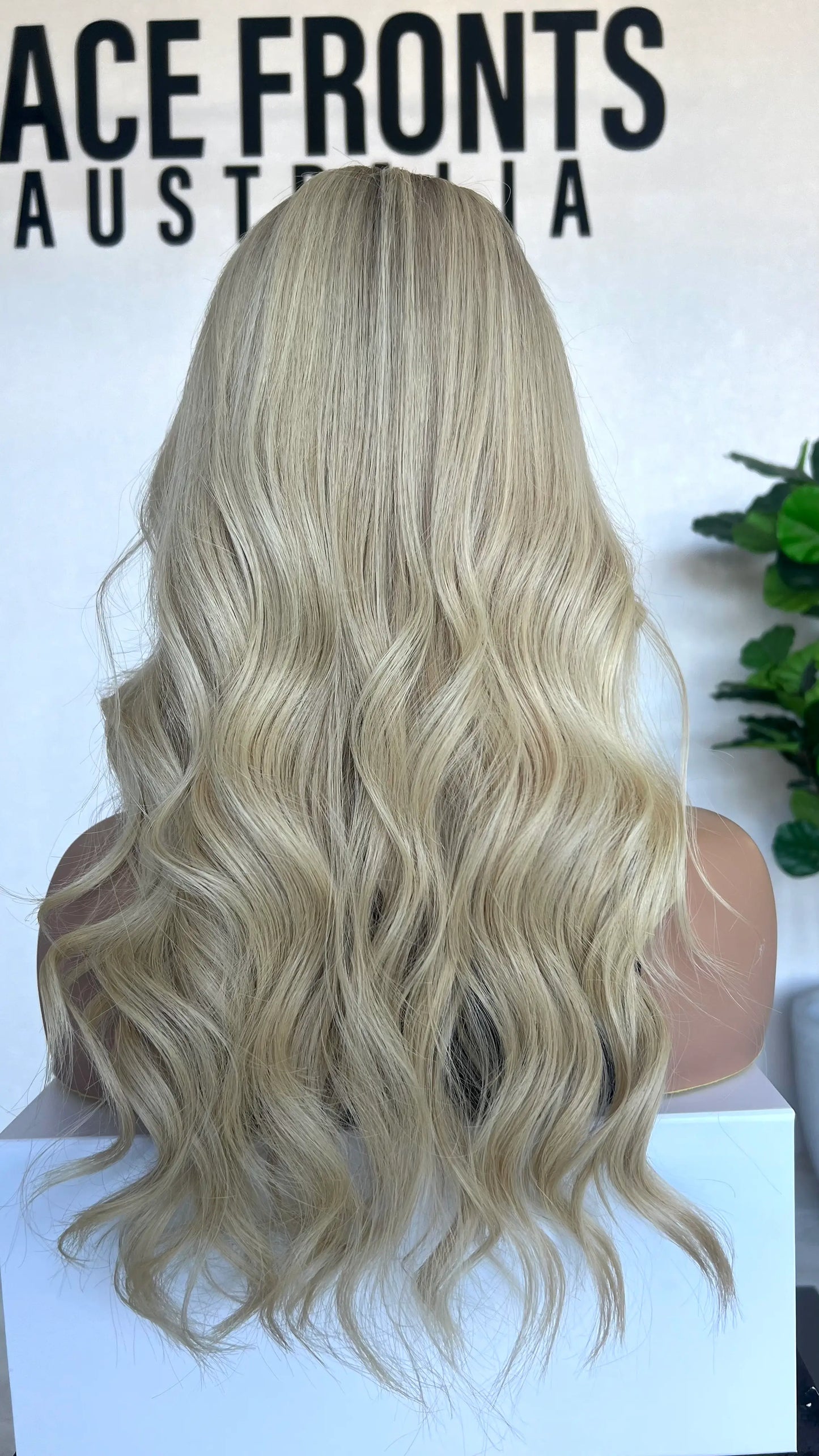 Golden Blonde With Shadow Root – 22" Human Hair Lace Front Wig - Colour: Alexandra