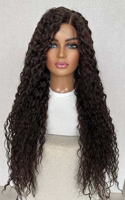 t-part lacefront side part, long curly hair wig, heat safe.