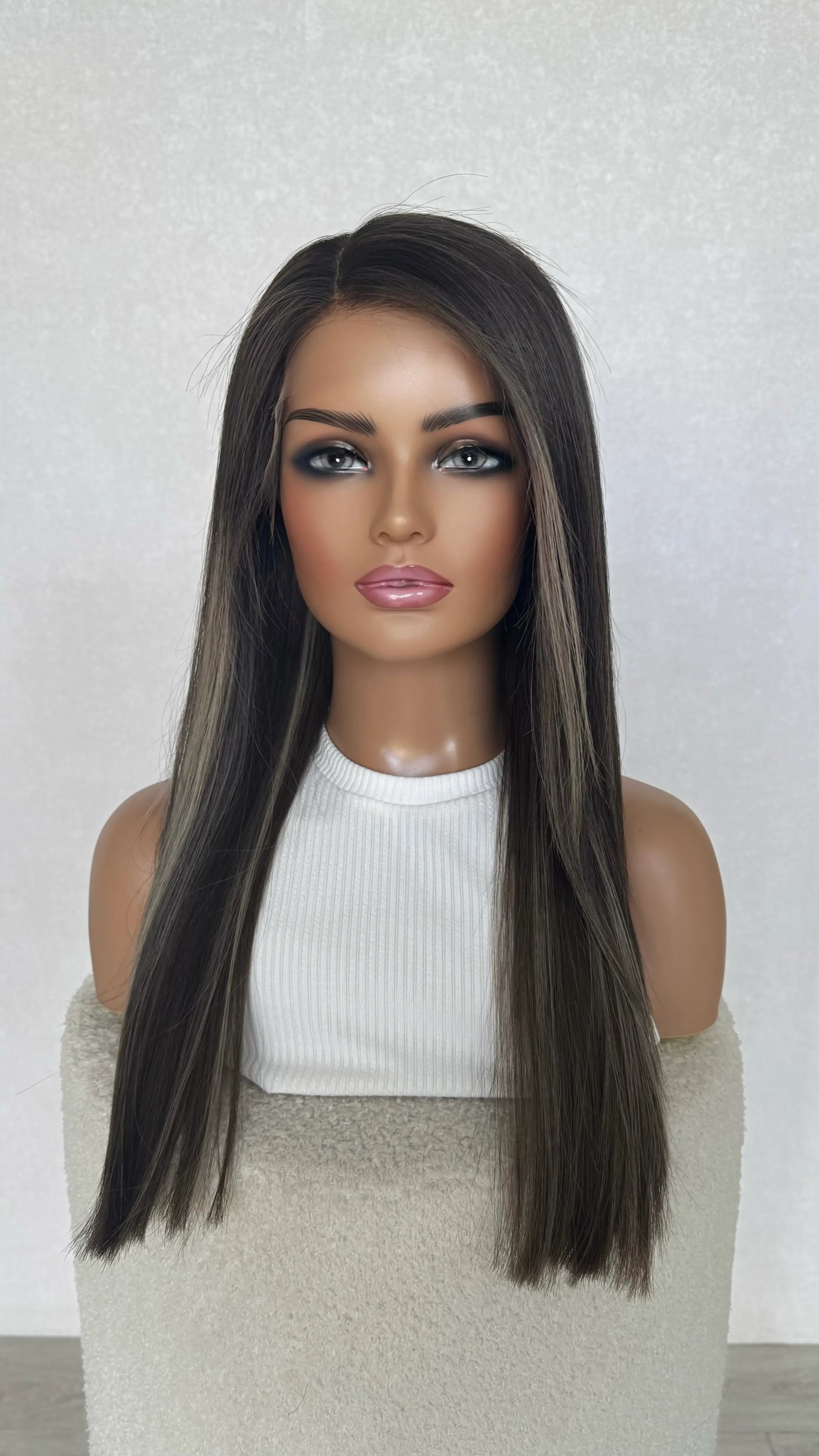 human hair lacefront wig, australia wigs, 24 inch straight hair.