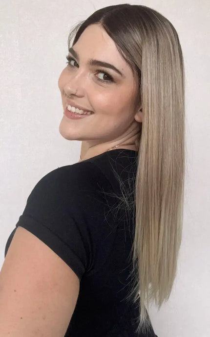 ombre synthetic wig, t-part lace, straight hair, heat safe wig. gold coast, australia.