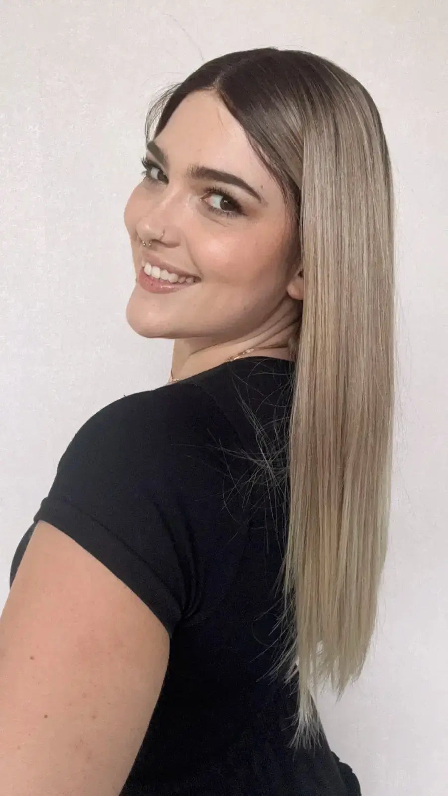 ombre synthetic wig, t-part lace, straight hair, heat safe wig. gold coast, australia.