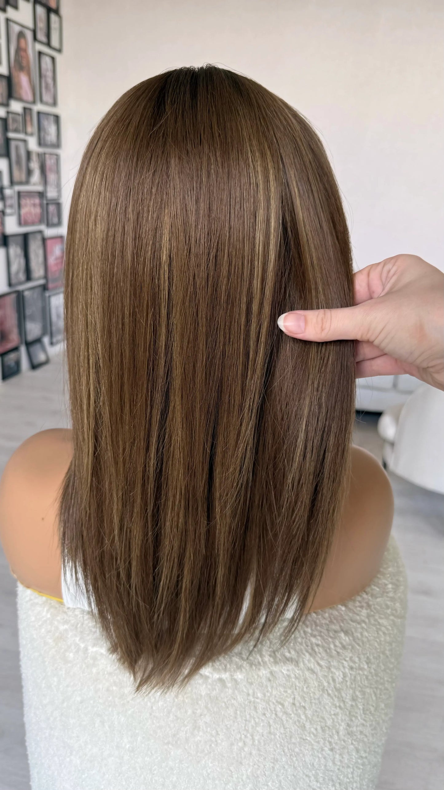 australia ready to ship chestnut brown hair wig, 18 inch small size cap.