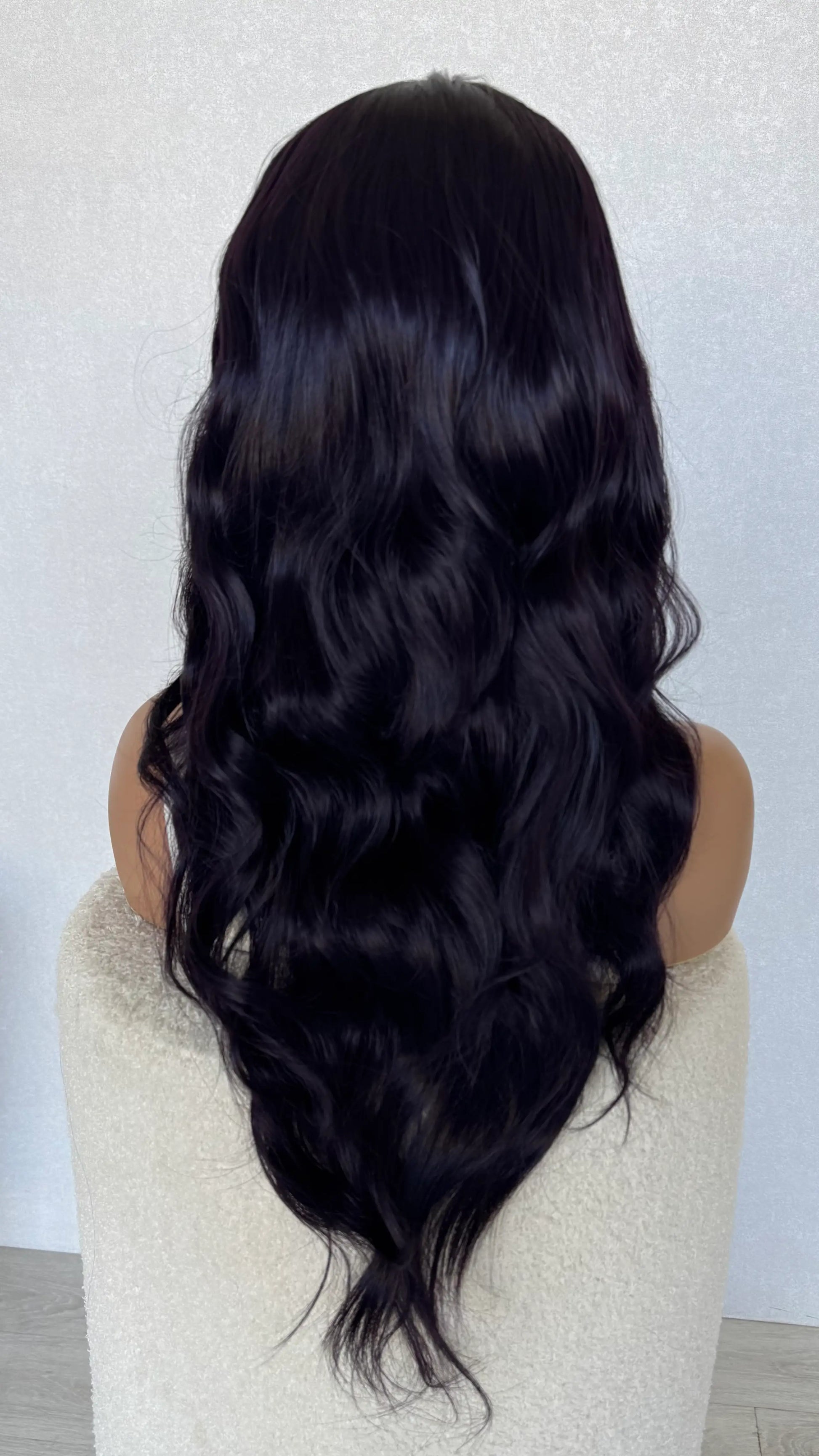 wavy hair purple wig, lace front wig australia.