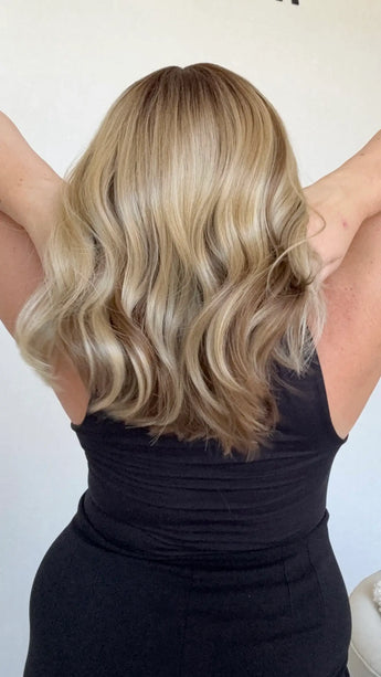 wavy hair back view multi coloured swynthetic wig, heat safe, australia synthetic wigs.