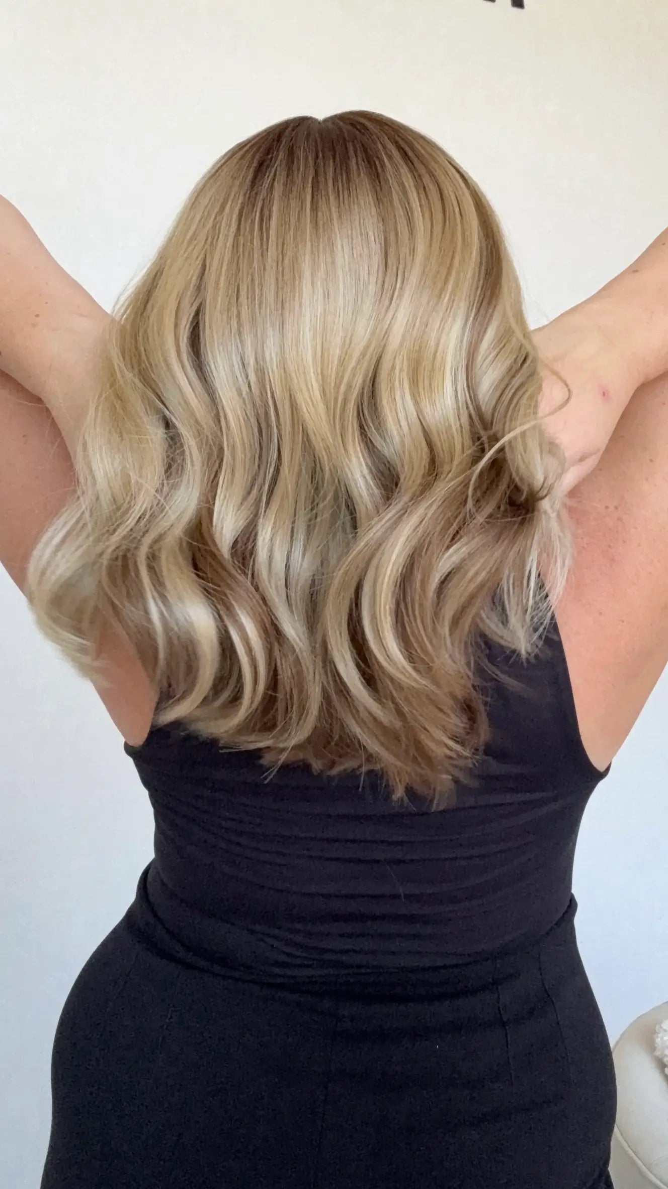 wavy hair back view multi coloured swynthetic wig, heat safe, australia synthetic wigs.