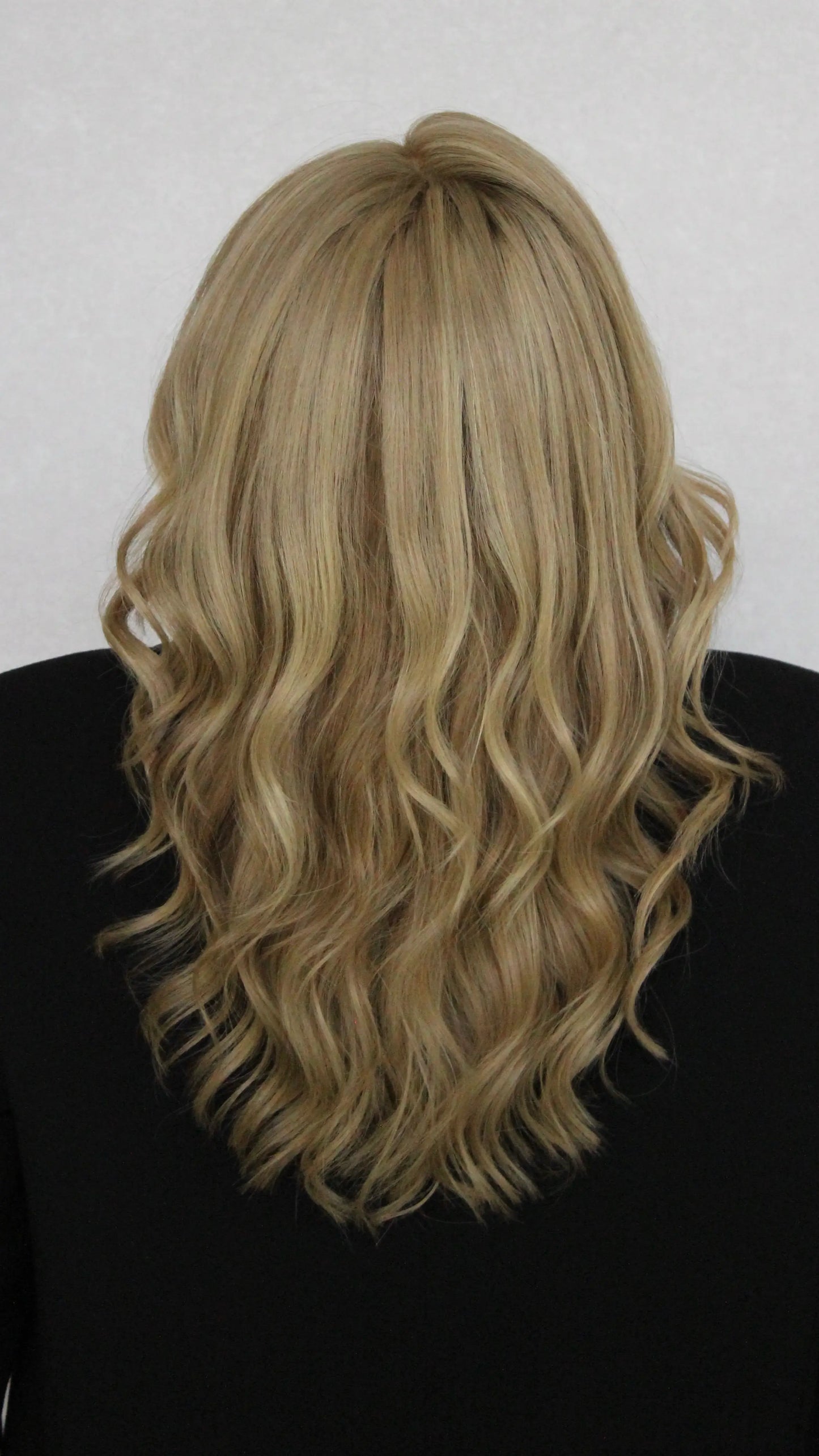 back view wavy blonde 16 inch lacefront brazilian remy hair