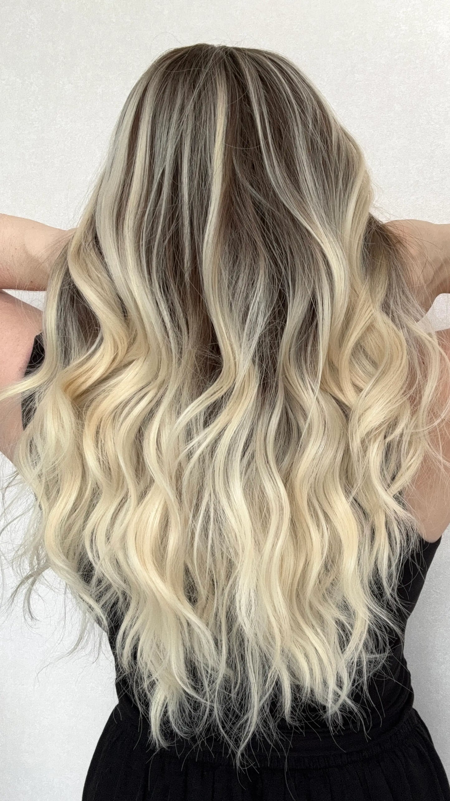 dimensional ash blonde and platinum, wavy synthetic wig australia.