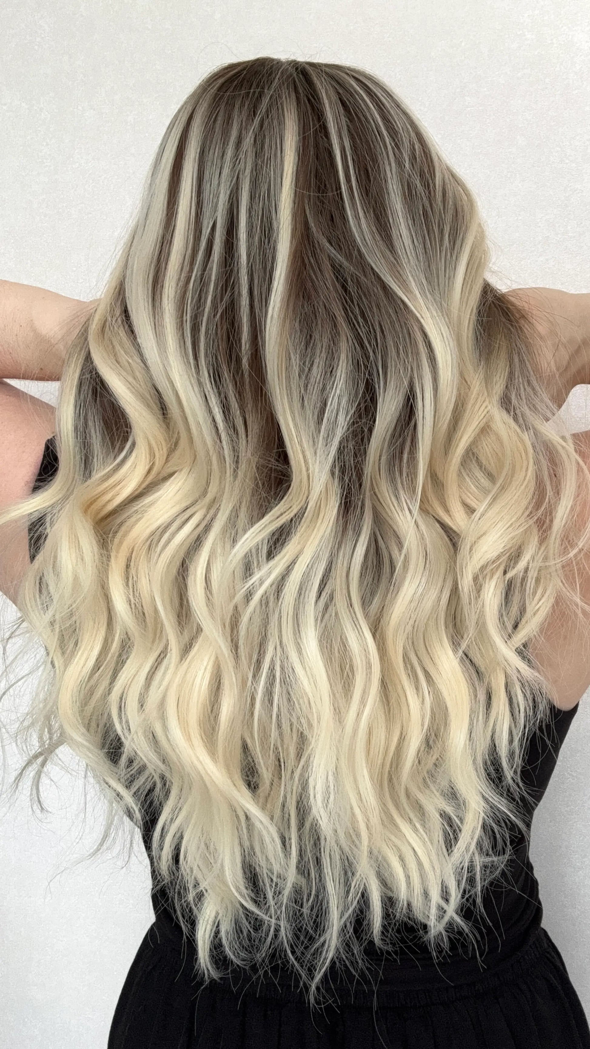 dimensional ash blonde and platinum, wavy synthetic wig australia.