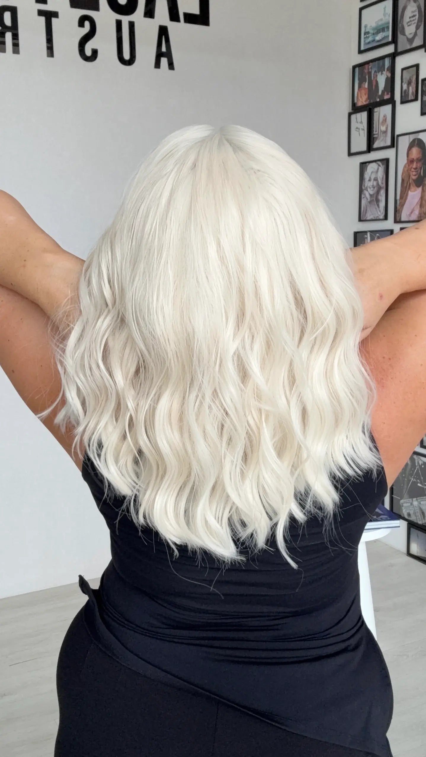 heat safe white hair synthetic wig australia, glueless wig. gold coast.