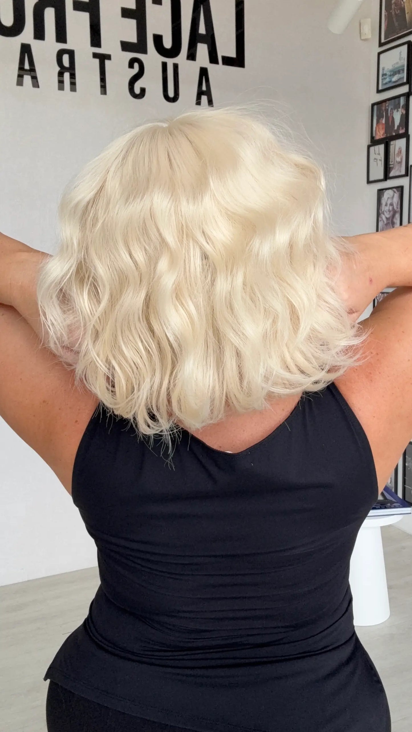 heat safe white blonde synthetic wig, gold coast australia.