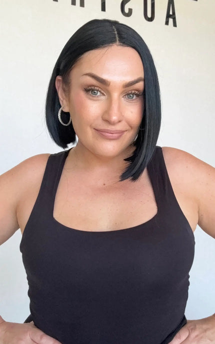heat safe lace black bob.