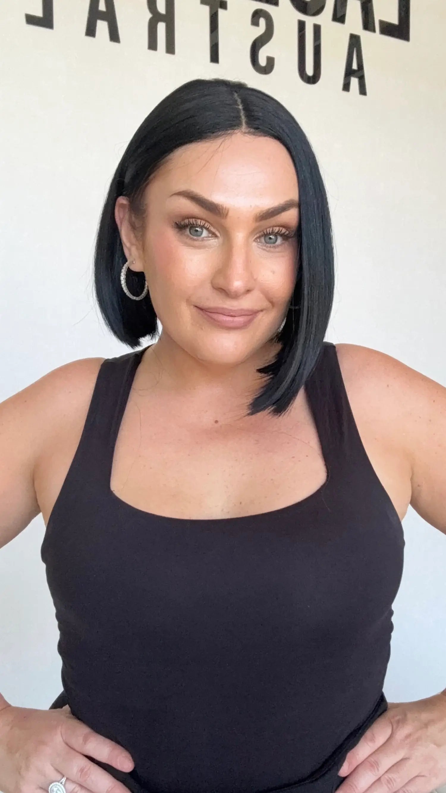 heat safe lace black bob.