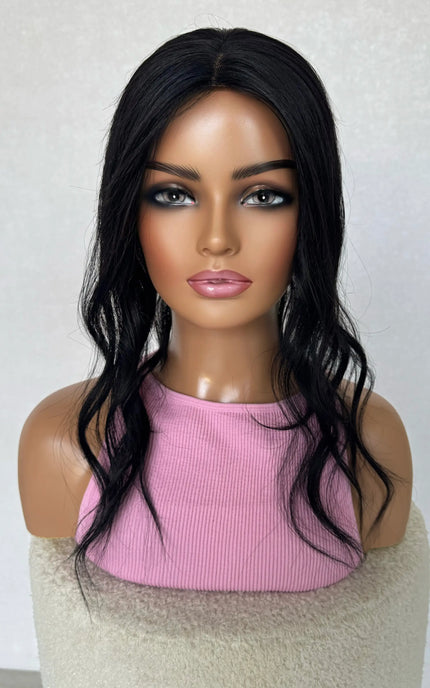 20 inch black topper, monofillament topper