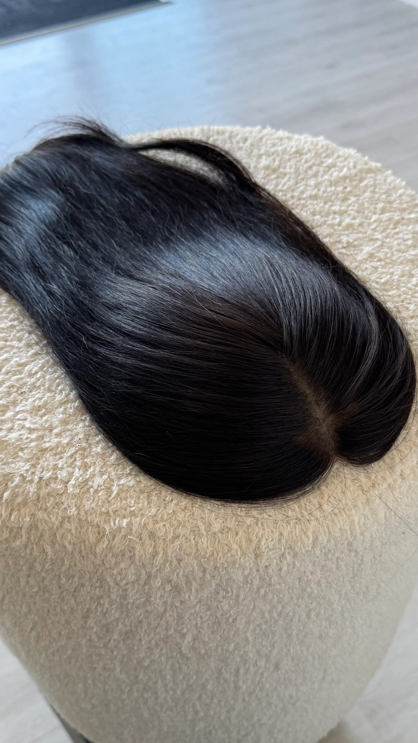 natural black hair topper human hair 20 inch 