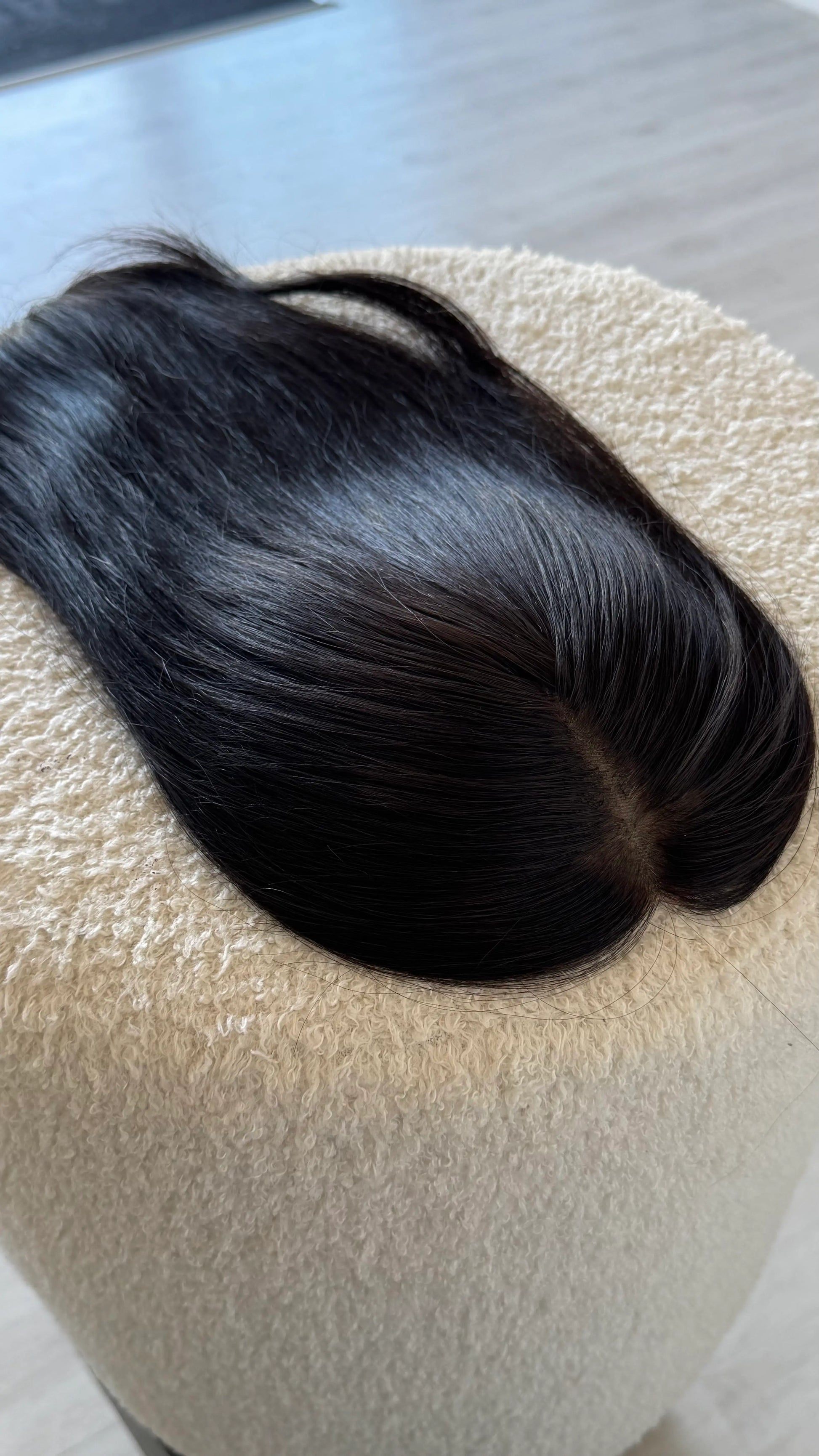 natural black hair topper human hair 20 inch 