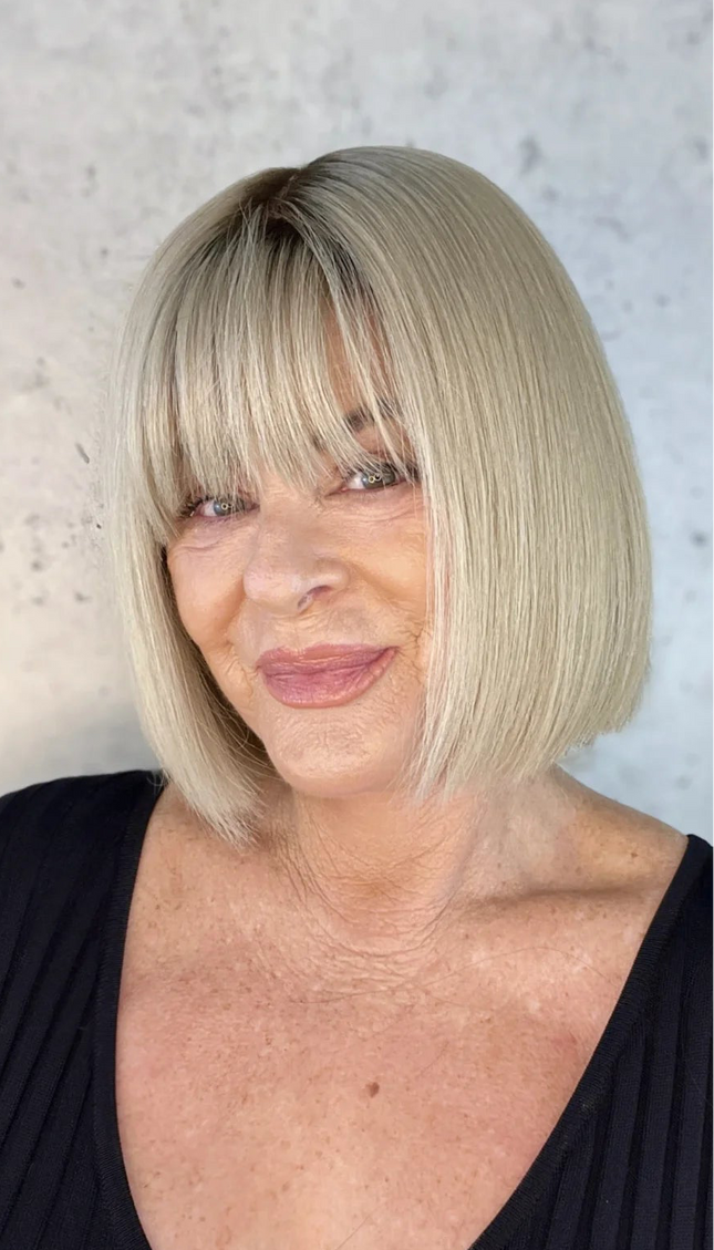 human hair natural wig for hairloss, alopecia and chemotherapy.