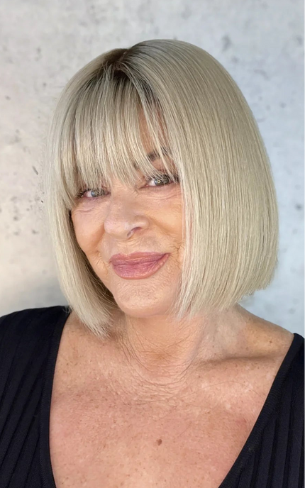 human hair natural wig for hairloss, alopecia and chemotherapy.