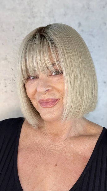 human hair natural wig for hairloss, alopecia and chemotherapy.