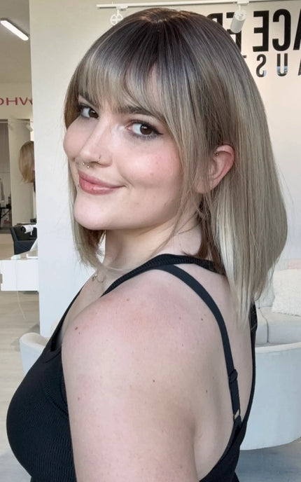 fringe glueless synthetic wig for hairloss