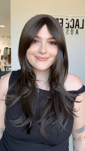 dark brunette natural looking wig for hairloss in australia.