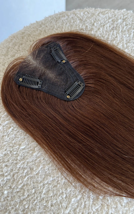 inside view 4x3 inch mono base human hair topper australia.