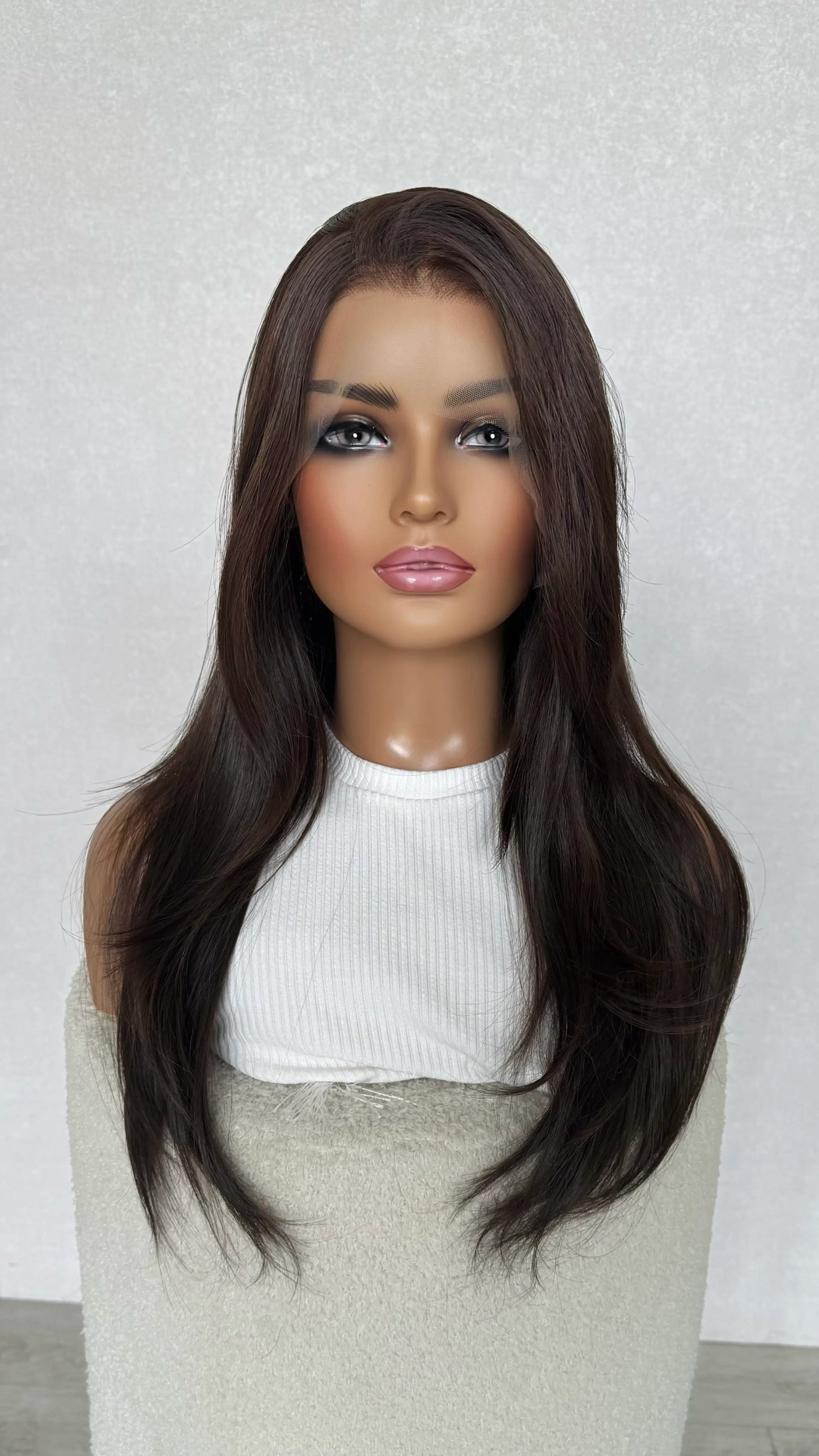 light weight warm brunette synthetic wig australia.
