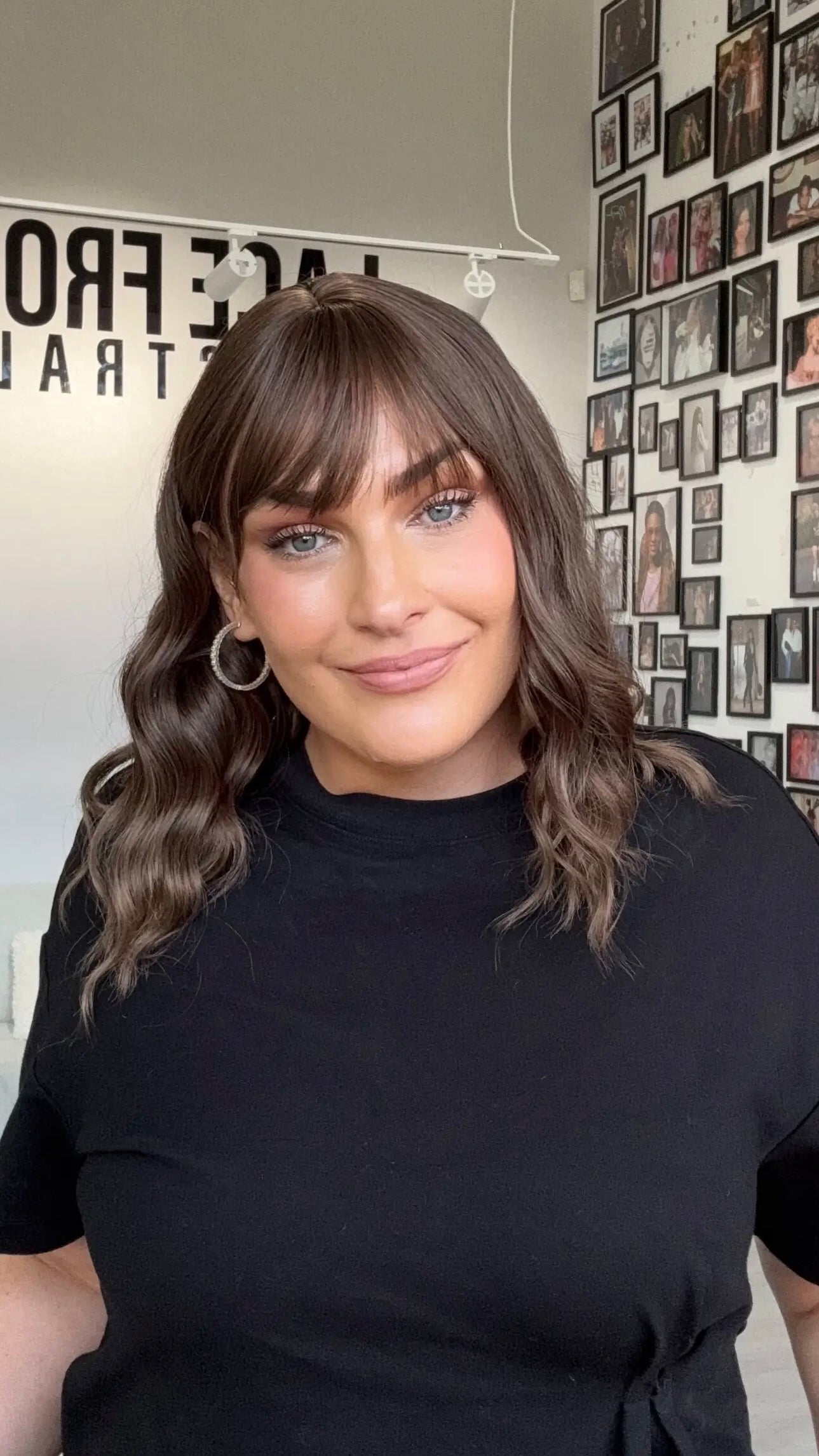 heat safe brunette fringe synthetic wig australia.