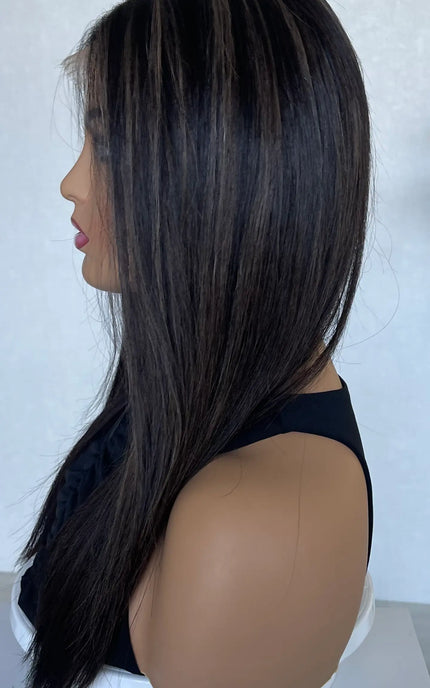 human hair lace front glueless wig for women with hairloss, alopecia and chemotherapy, hand coloured in australia.