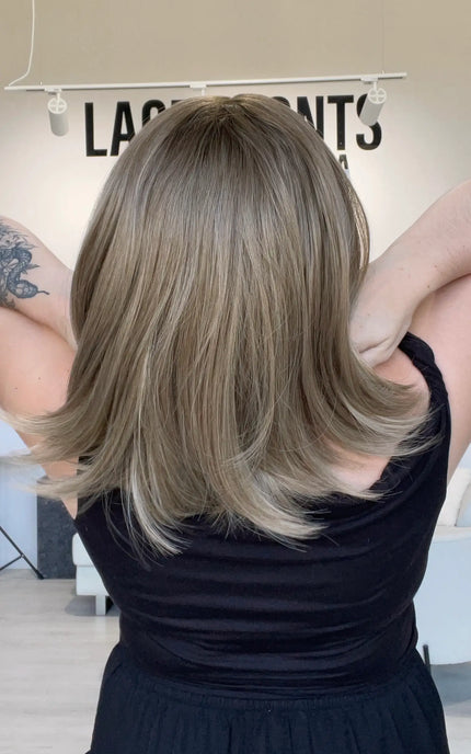a natural looking dark blonde glueless bob wig 