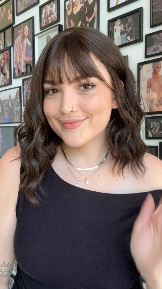 wavy hair heat safe topper, middle part heat safe topper australia.