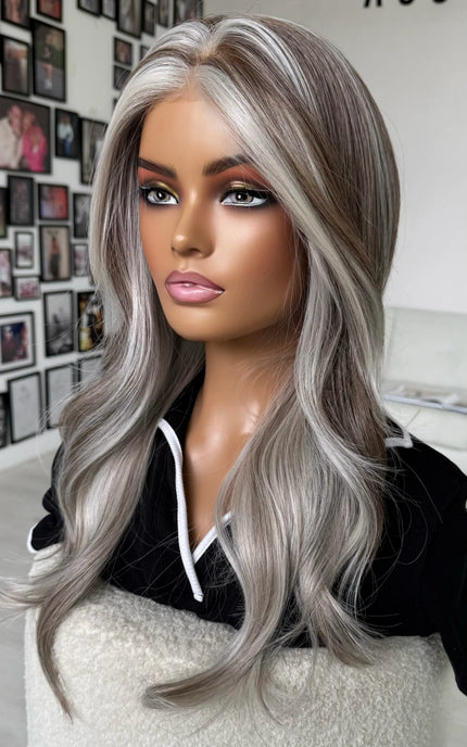 heat safe synthetic wig with glueless cap, ready to wear wigs for hairloss.