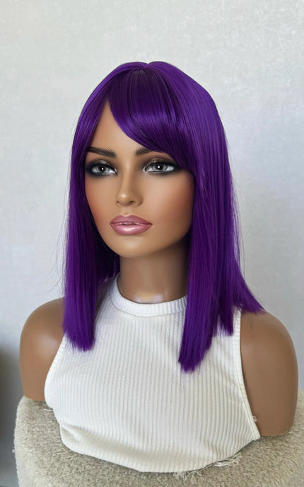 fringe synthetic, neon purple