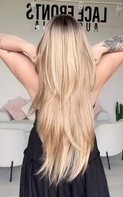 glueless wig long hair highlighted blonde toper australia wigs gold coast.