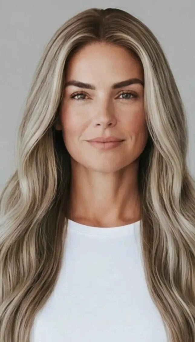realistic long icy blonde human hair wig for hairloss australia.