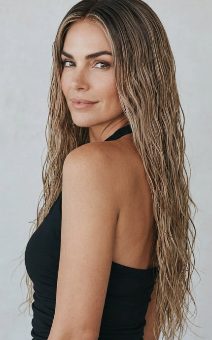australian made natural wavy texture human hair lace front wigs for hairloss.