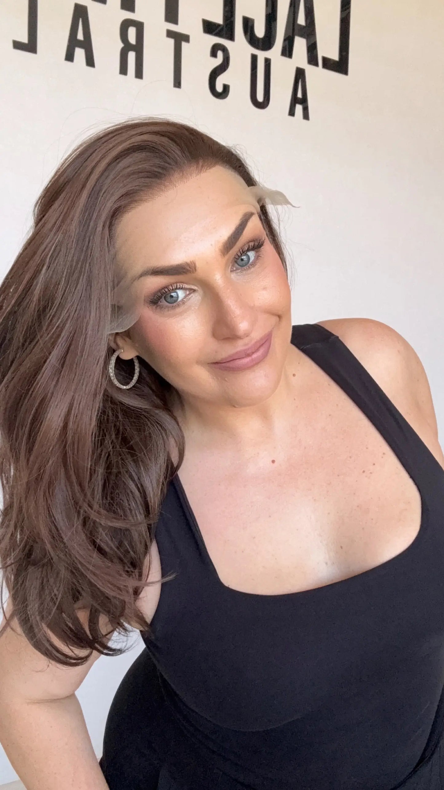 heat safe glueless wig , warm brunette wig australia.