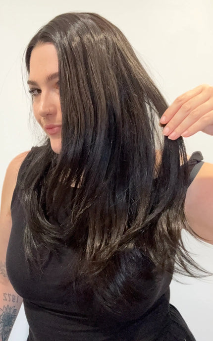 lace front layered black hair wig, heat safe, glueless synthetics australia, gold coast.