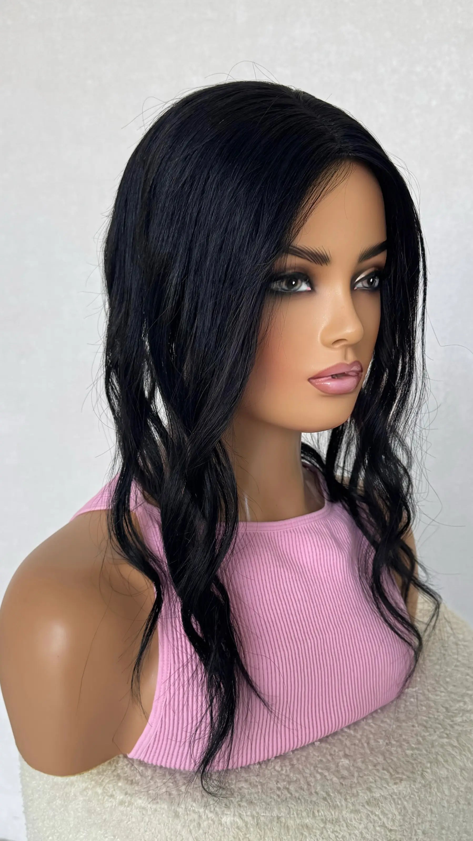 larger topper base, 20 inch black human hair. 100% human hair toppers australia. mono base topper.