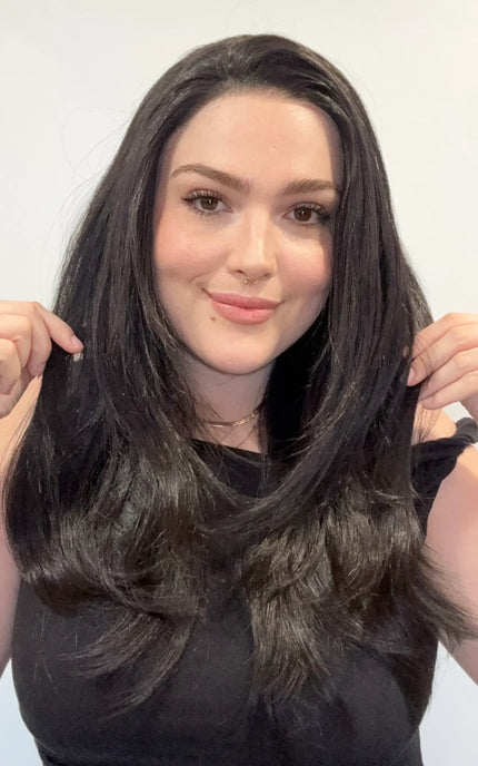 Heat safe, glueless wig, black hair, layered, light weight wig, glueless, gold coast australia.