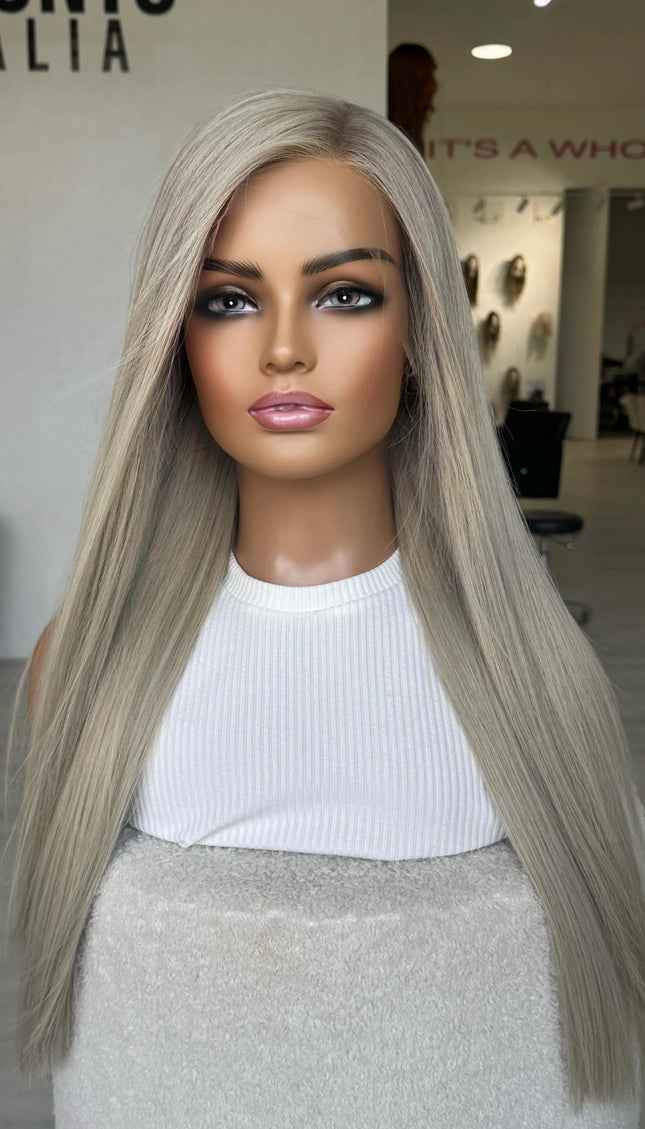 premium lace front human hair wig for hairloss.