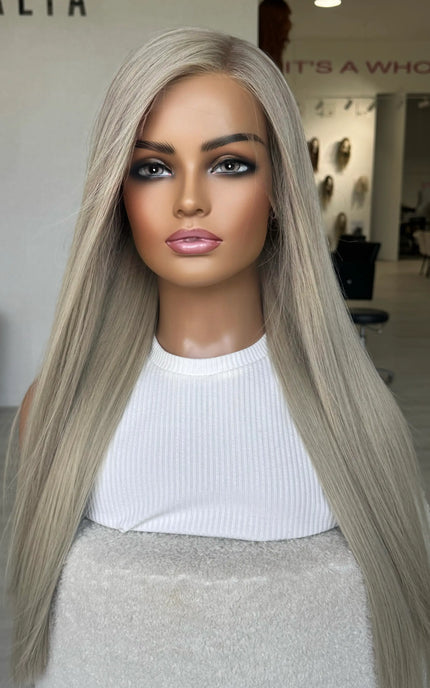 premium lace front human hair wig for hairloss.