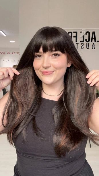 long brunette hair heat safe synthetic wig australia.