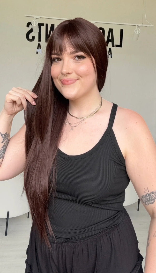 natural looking long length synthetic wigs for hairloss, alopecia, daily wear.