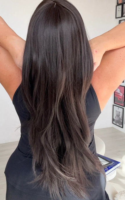 synthetic toppers australia, gold coast, back view long length hair.