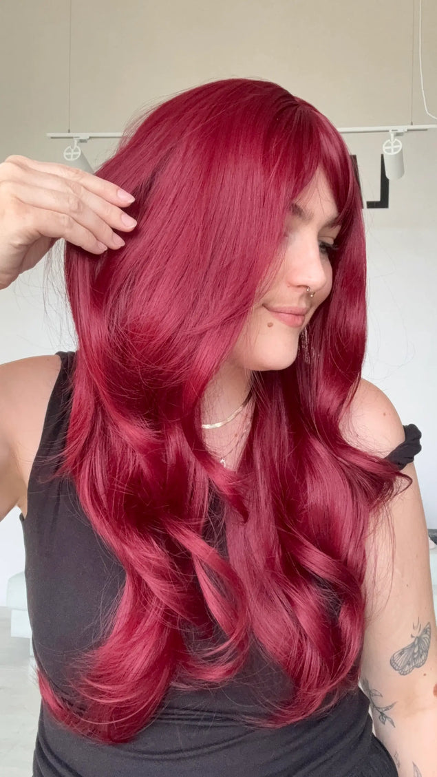 long length middle part, fringe wig for hairloss.